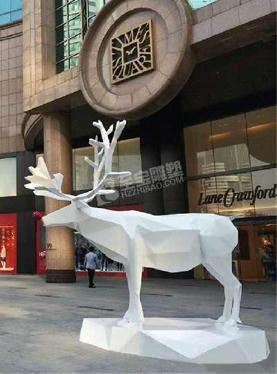 商場(chǎng)鹿不銹鋼雕塑定制