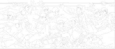 紅色黨建浮雕雕塑原創手繪設計稿