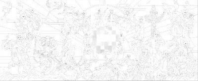 民族團結(jié)浮雕雕塑原創(chuàng)手繪設(shè)計稿