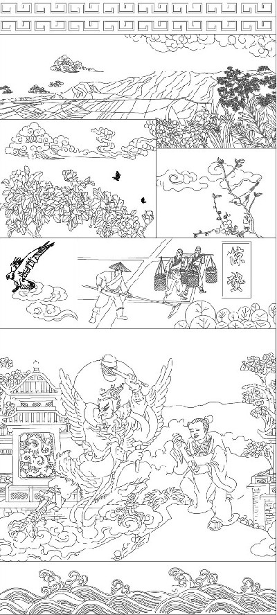 驚蟄浮雕雕塑原創(chuàng)手繪設(shè)計稿