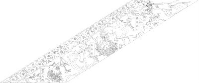 鄉村振興浮雕雕塑原創手繪設計稿