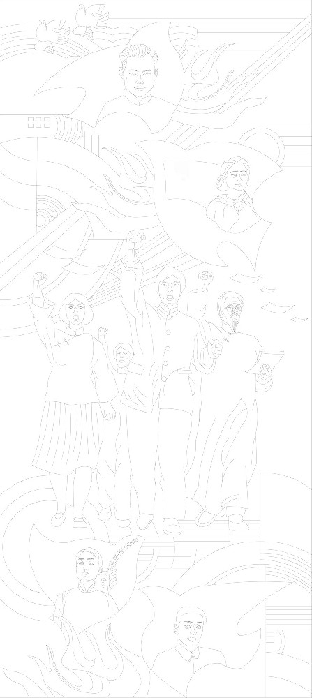 紅色黨建浮雕雕塑原創(chuàng)手繪設(shè)計(jì)稿